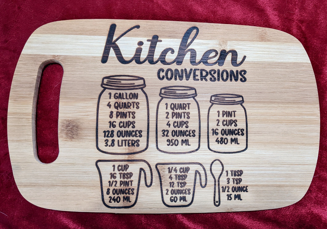 'Kitchen Conversions' Small Cutting Board