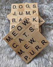 Load image into Gallery viewer, Cat and Dog Scrabble Coasters
