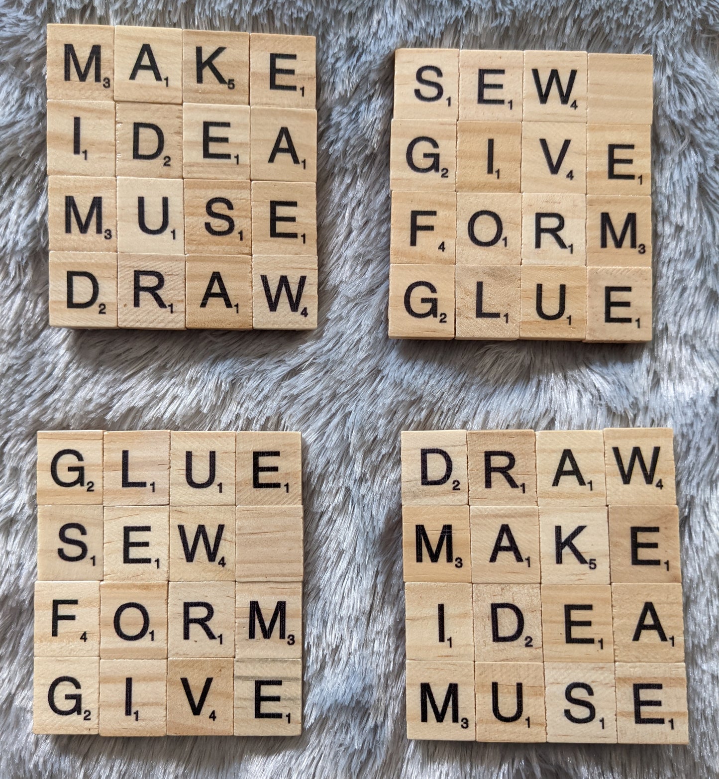 Craft Scrabble Coasters